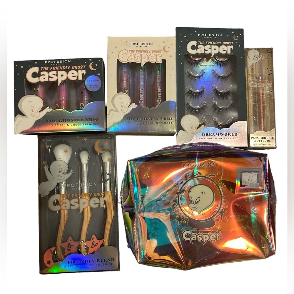 Limited Edition Profusion Casper The Friendly Ghost 6Pc Makeup Bundle All New!